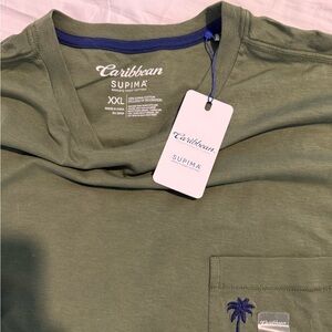 Caribbean Olive Green Supima Cotton Men's Tee